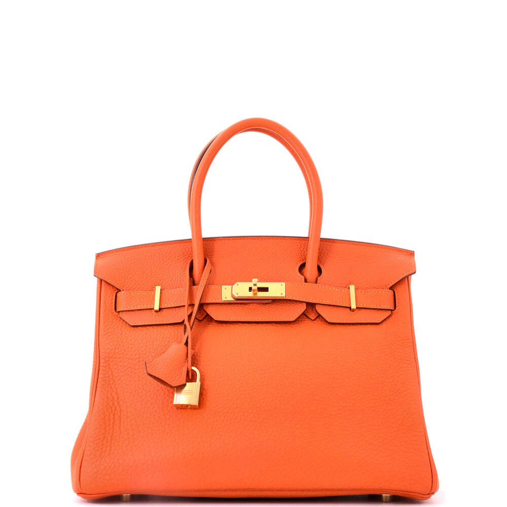 Hermes Birkin 30 Orange Togo with Gold Hardware